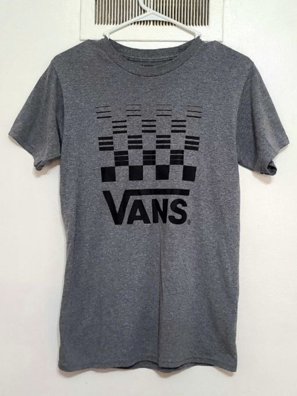Vans Gray Checkerboard Logo Tee